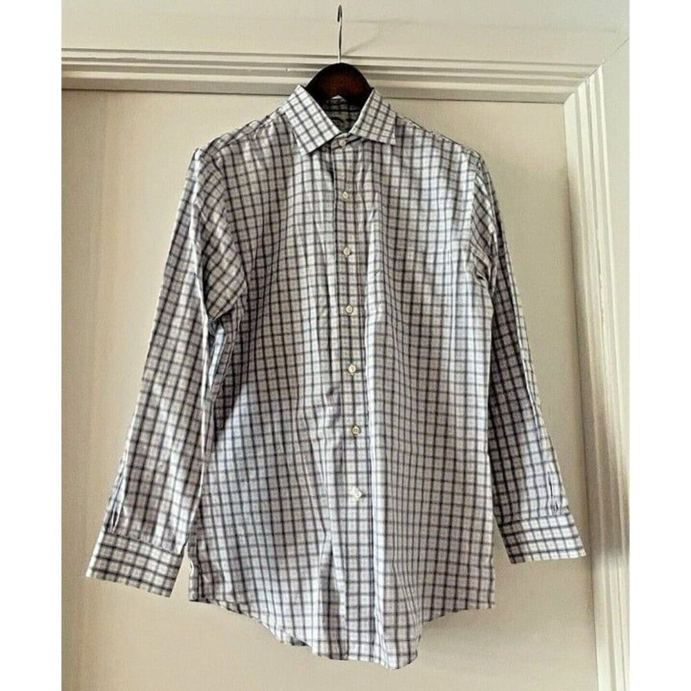 Brooks Brothers Regent Cotton Plaid Checkered Button Shirt 15 1/2 -32 Basic Prep